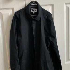 Express extra slim fit 1MX black dress shirt